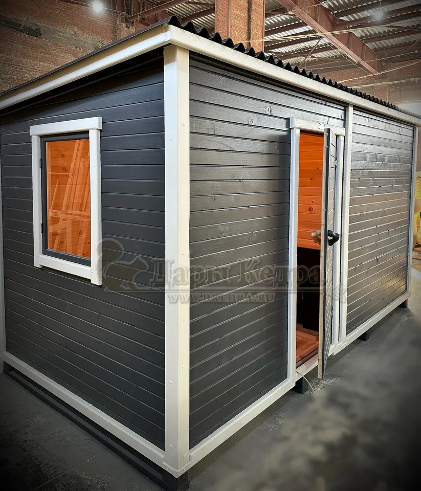 Каркасно-щитовая баня из кедра «Оптима»